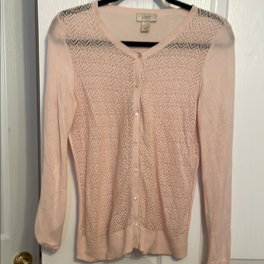 LOFT Women's Pink Sweater